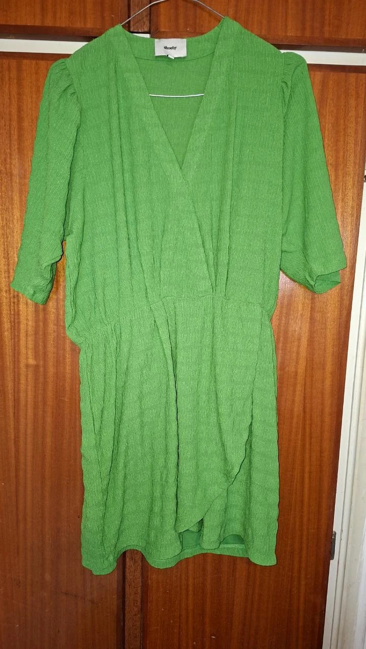Groene overslagjurk Shoeby maat L β luchtige zomerjurk